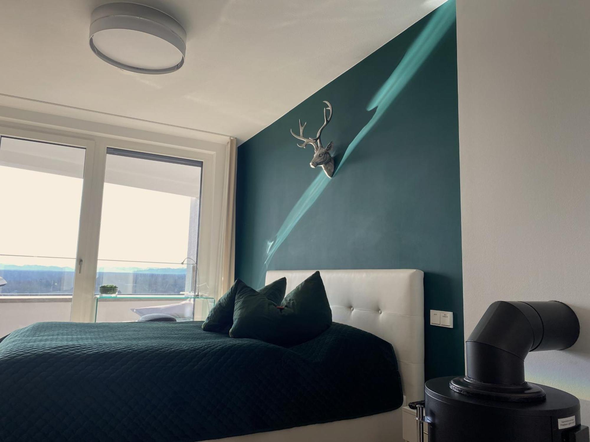 Alpen-Panorama Suite - Einzigartige Privatsuite Hoch Ueber Muenchen, 12Tes Og, Alpenblick, Loggia, Whirlpool, 15 Minuten Zum Zentrum, Ruhe Und Erholung In Der Stadt Muenchen Fuer Privat Und Geschaeftlich Reisende Exterior photo